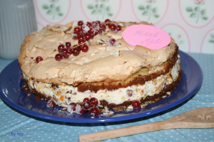 Johannisbeere Mandarinen Baiser Torte Konsumgottinnen
